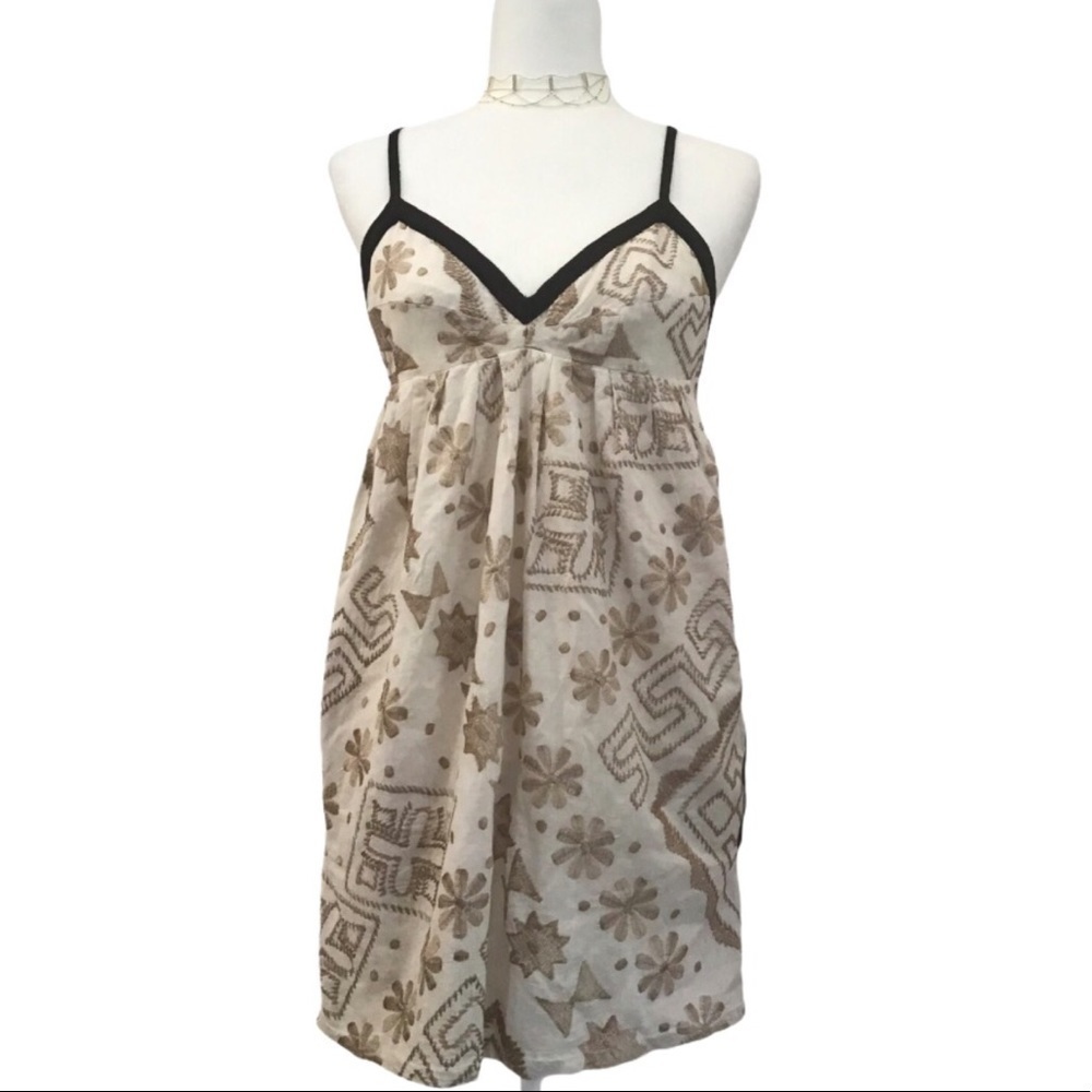 Dallin Chase Backless Embroidered Mini Dress